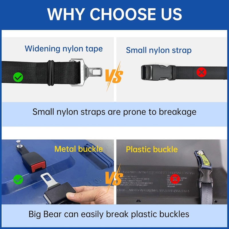 KOMOHOM Bear Proof Trash Can Lid Lock, Raccoon Proof Garbage Can Strap (Metal Enhanced Version) - Image 2